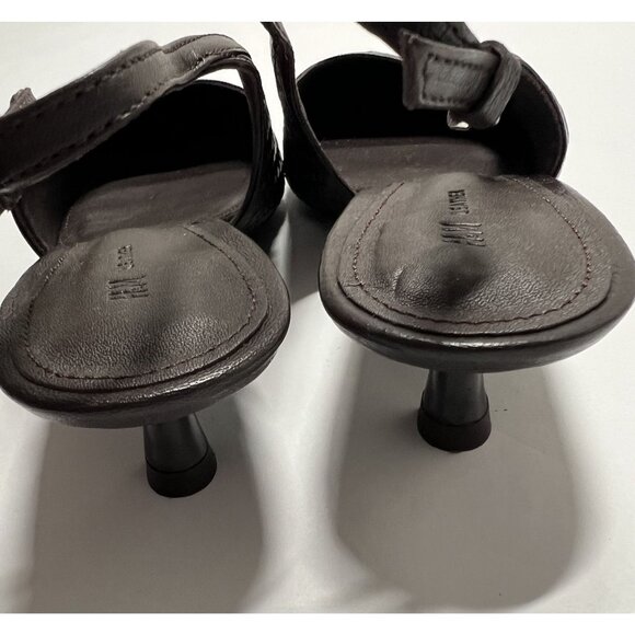 H&M Braided Leather Slingbacks in Dark Brown - Picture 4 of 7